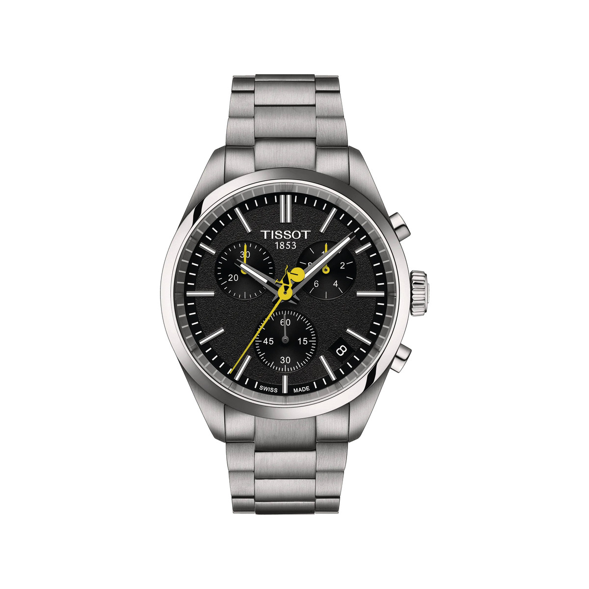 Montre TISSOT T-SPORT PR100 TOUR DE FRANCE homme cadran noir bracelet acier inoxydable - vue 4