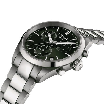 Montre TISSOT T-CLASSIC PR100 homme cadran vert bracelet acier inoxydable