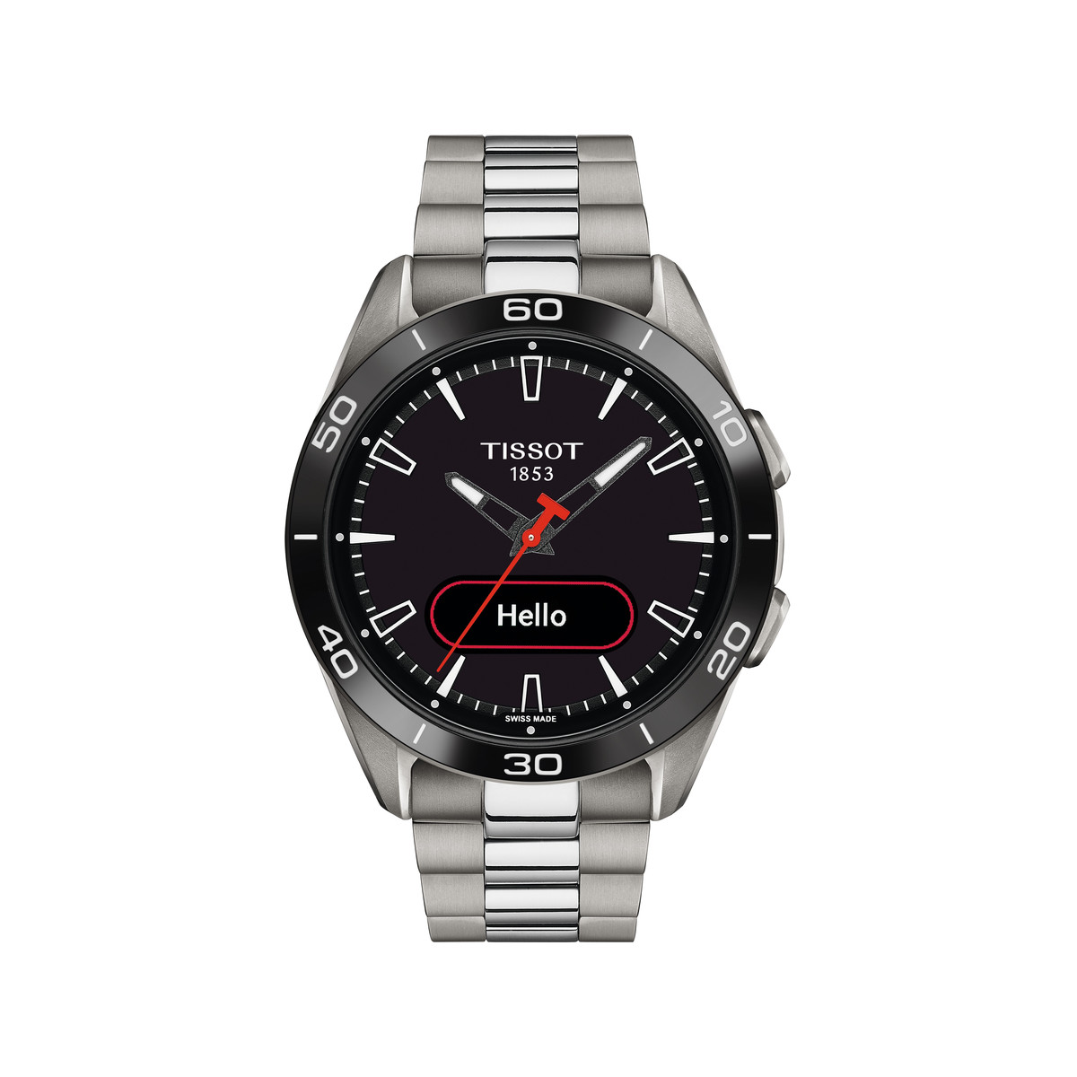TISSOT T-TOUCH CONNECT SPORT herenhorloge zwarte wijzerplaat titanium armband - bekijk 4