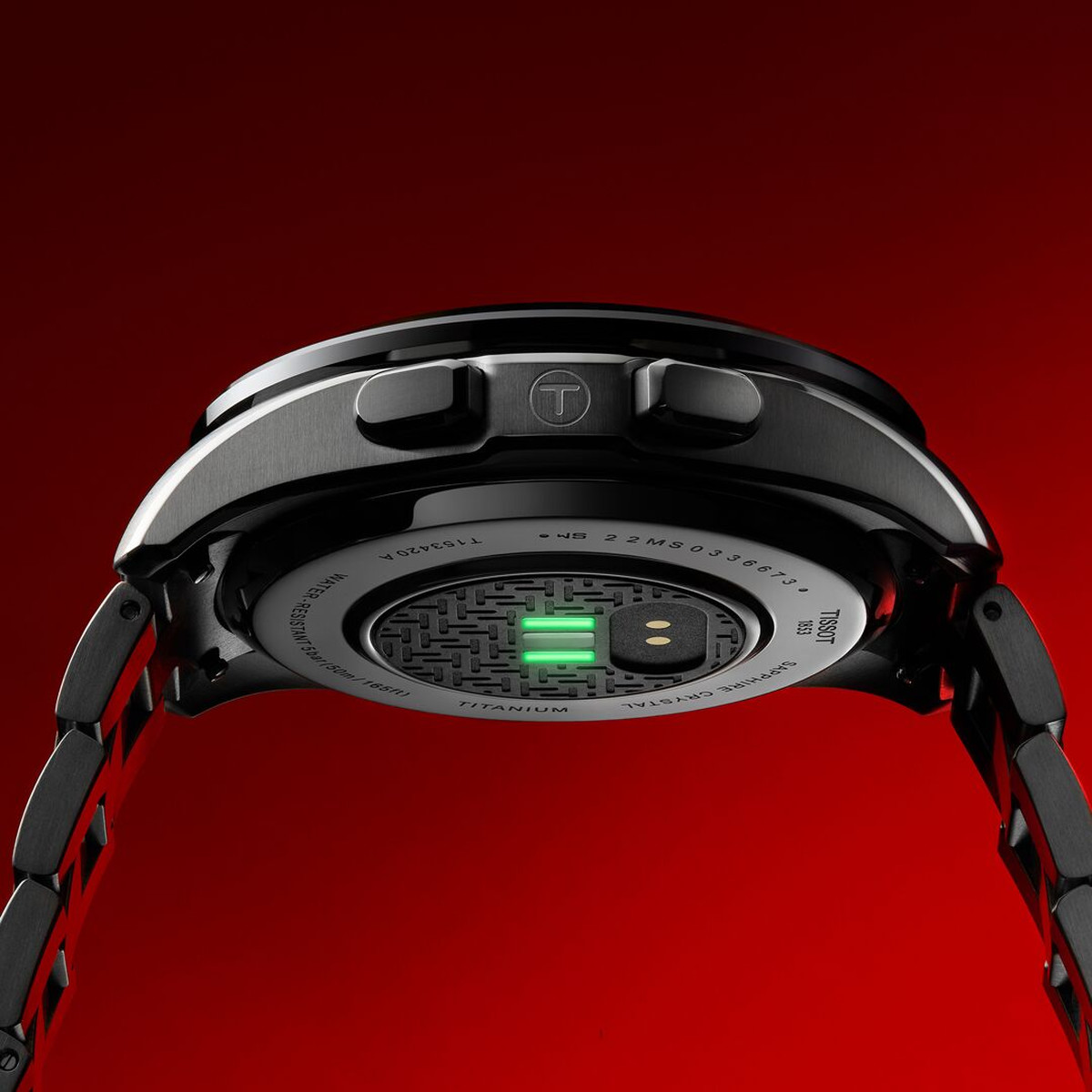 TISSOT T-TOUCH CONNECT SPORT herenhorloge zwarte wijzerplaat titanium armband - bekijk D3