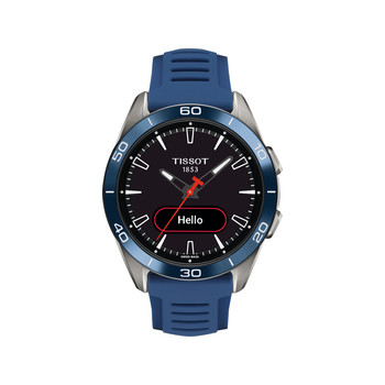 Montre TISSOT T-TOUCH CONNECT SOLAR SPORT homme cadran noir bracelet silicone bleu