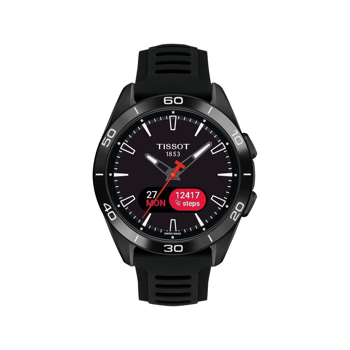 Montre TISSOT T-TOUCH CONNECT SOLAR SPORT homme cadran noir bracelet silicone noir