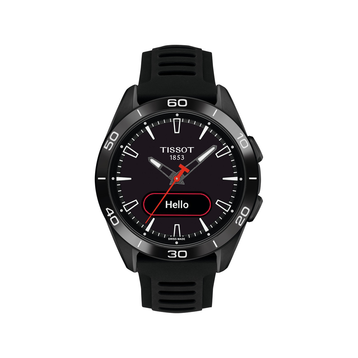 Montre TISSOT T-TOUCH CONNECT SOLAR SPORT homme cadran noir bracelet silicone noir - vue 4