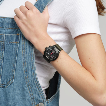 Montre SWATCH New irony By the bonfire chrono homme bracelet tissu vert