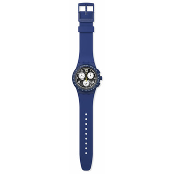 Montre SWATCH Chrono 42 Nothing basic about blue homme bracelet silicone bleu