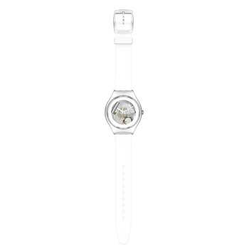 Montre SWATCH Skin irony Pure white irony homme bracelet silicone blanc