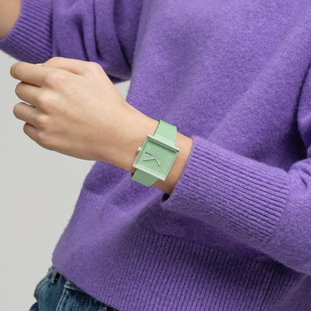 Montre SWATCH Square bioceramic What if mint? homme bracelet matériau biosourcé vert