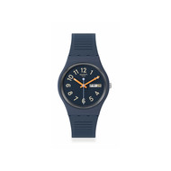 Montre SWATCH Gent biosourced Trendy lines at night homme bracelet silicone bleu