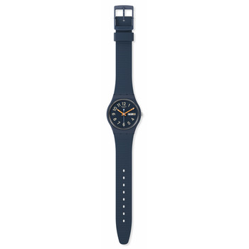 Montre SWATCH Gent biosourced Trendy lines at night homme bracelet silicone bleu
