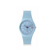 Montre SWATCH Gent biosourced Trendy lines in the sky homme bracelet silicone bleu