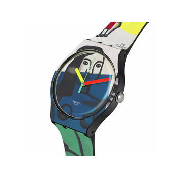 Montre SWATCH New gent bioceramic Leger's two women holding flowers homme bracelet silicone multicolore