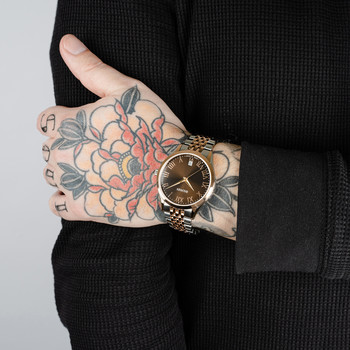 Montre BALMAIN tradition homme bracelet acier inoxydable bicolore rose