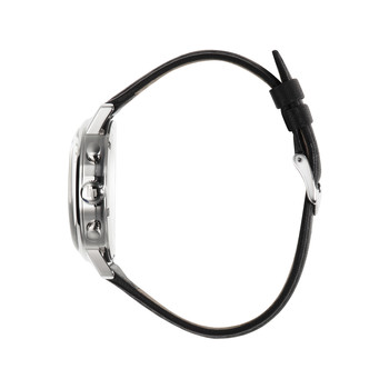 Montre LIP Rallye Chrono homme acier bracelet cuir noir