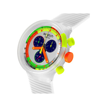 Montre SWATCH homme bracelet silicone transparent