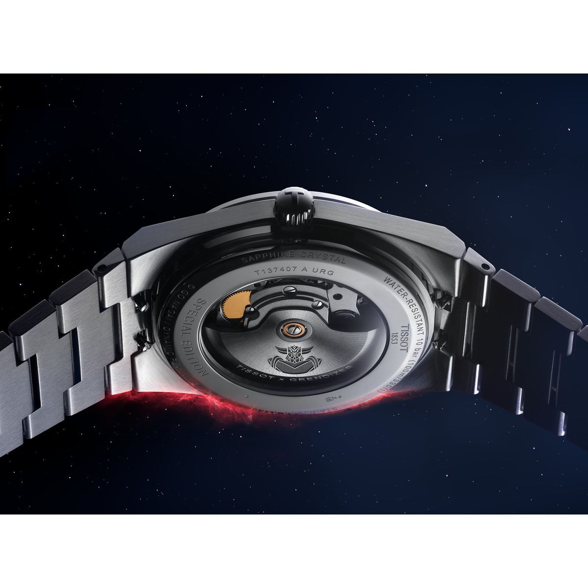 Montre TISSOT PRX UFO Robot Goldorak Edition limitée homme automatique cadran bleu, bracelet acier inoxydable - vue 3