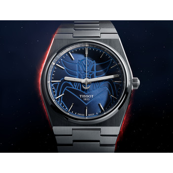 Montre TISSOT PRX UFO Robot Goldorak Edition limitée homme automatique cadran bleu, bracelet acier inoxydable