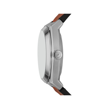 Montre fossil everett homme automatique, bracelet cuir marron