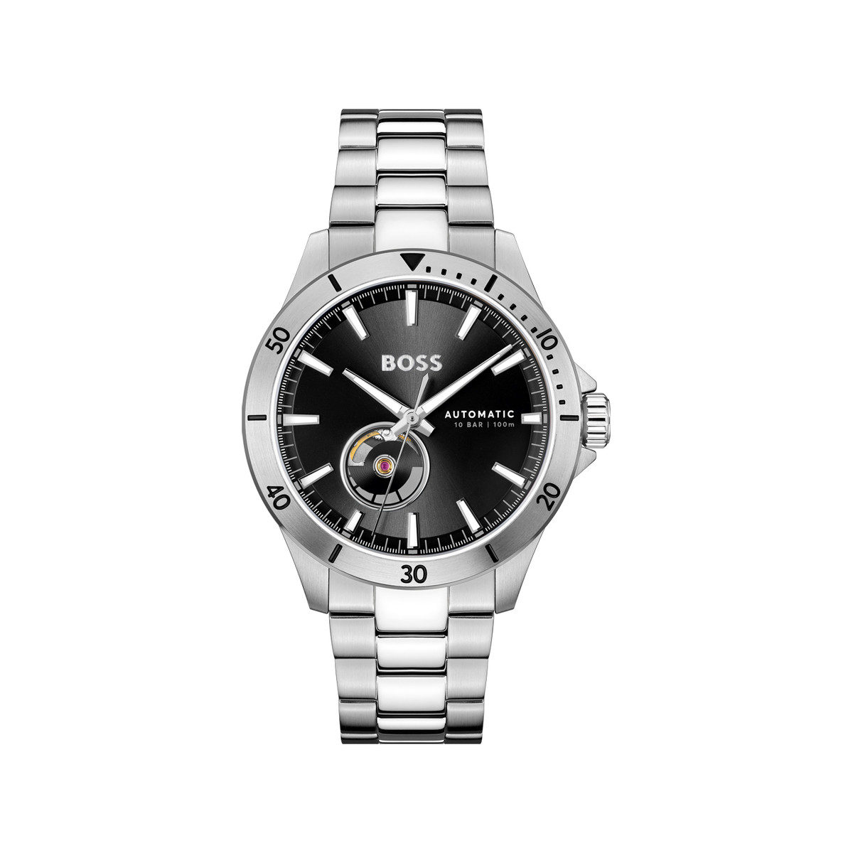 Montre BOSS troper automatic homme automatique, bracelet acier