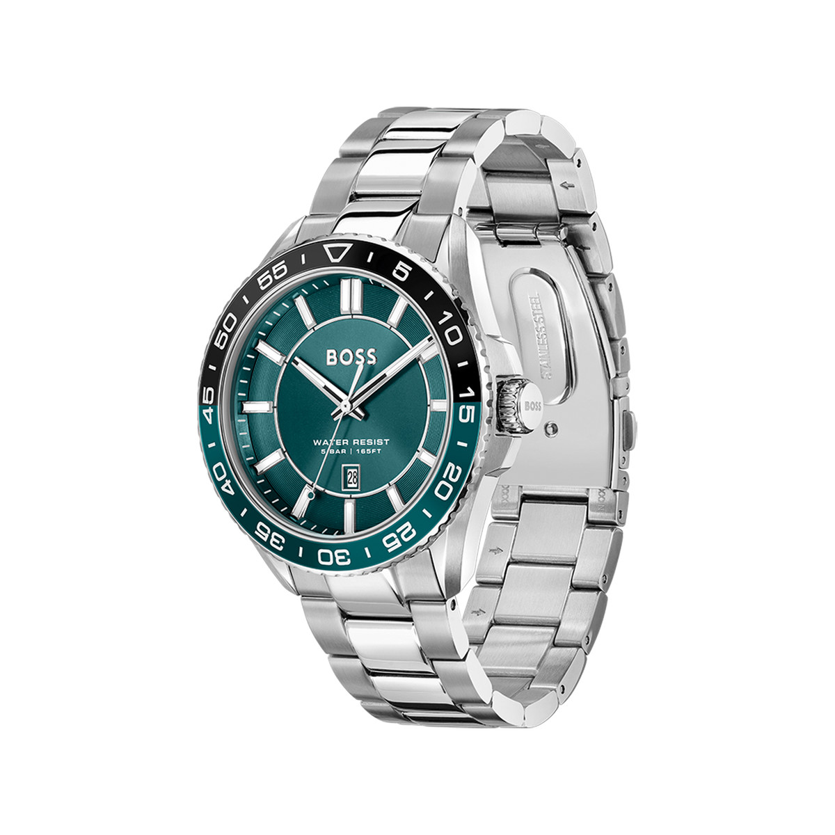 Montre BOSS runner homme bracelet acier - vue 2