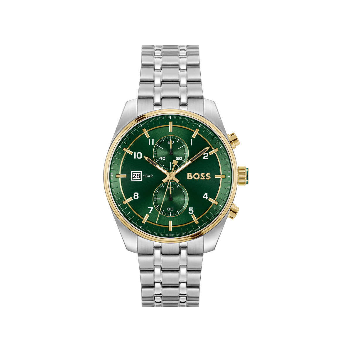 BOSS skytraveller herenhorloge stalen armband