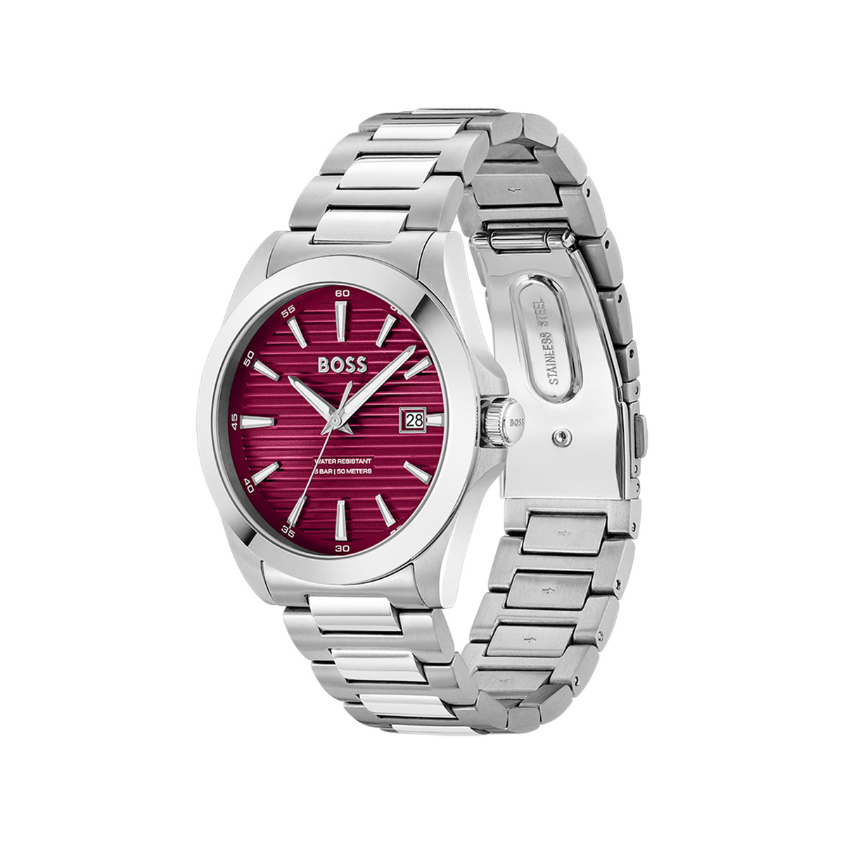Montre BOSS strike homme bracelet acier - vue 2