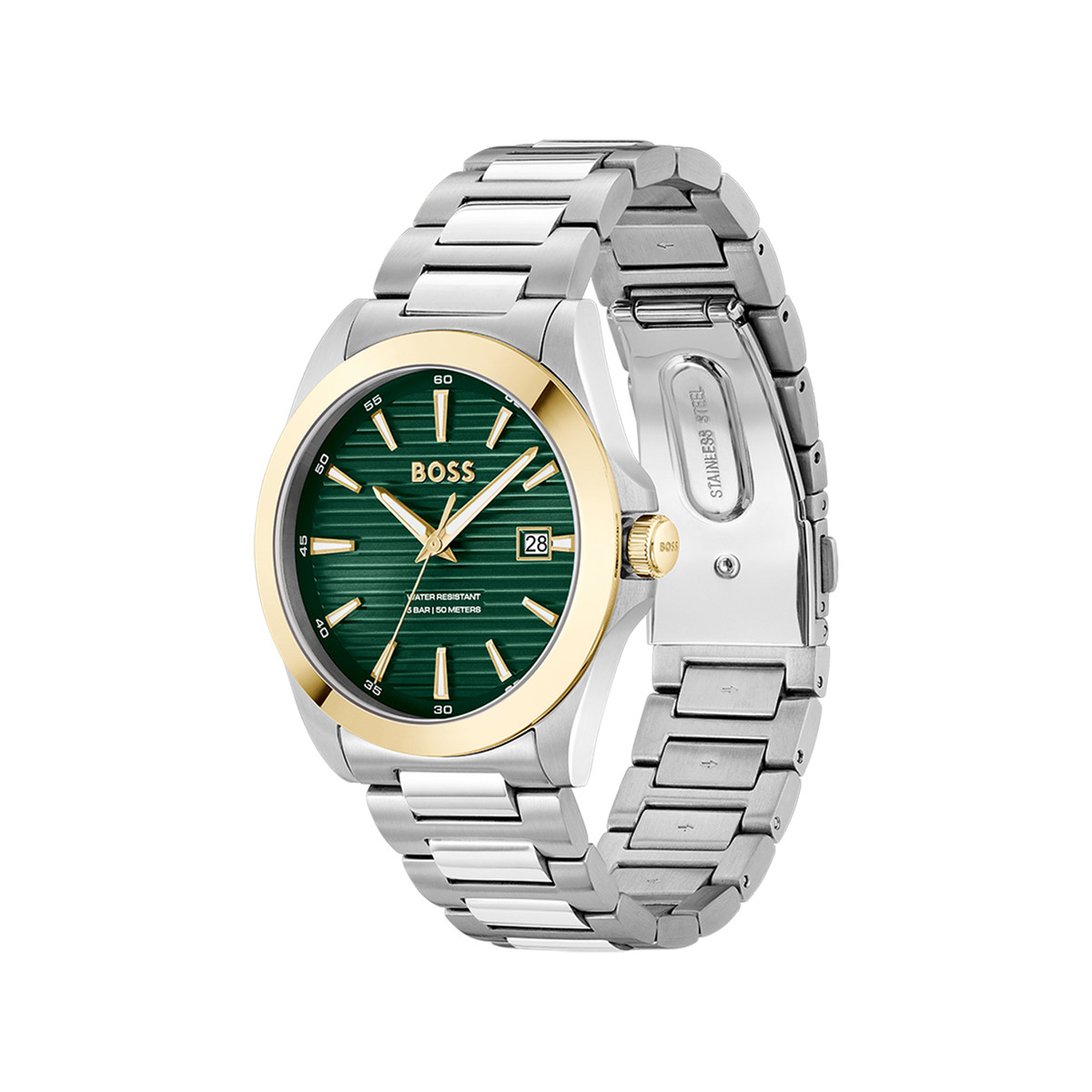 Montre BOSS strike homme bracelet acier - vue 2