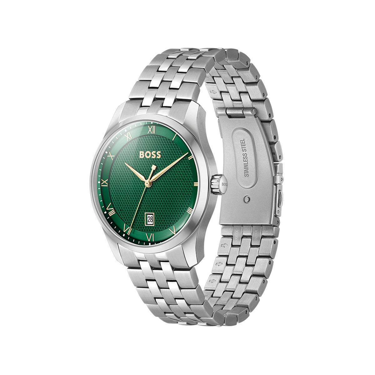 Montre BOSS principle homme bracelet acier - vue 2