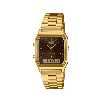 CASIO herenhorloge met gouden roestvrijstalen horlogeband
