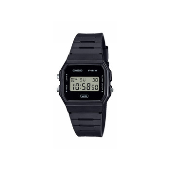 CASIO herenhorloge met armband van matzwart hars