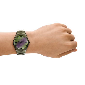 Montre DIESEL d-sruptor homme bracelet acier inoxydable vert