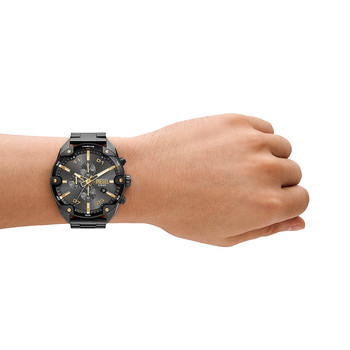 Montre DIESEL spiked homme bracelet acier inoxydable gris anthracite
