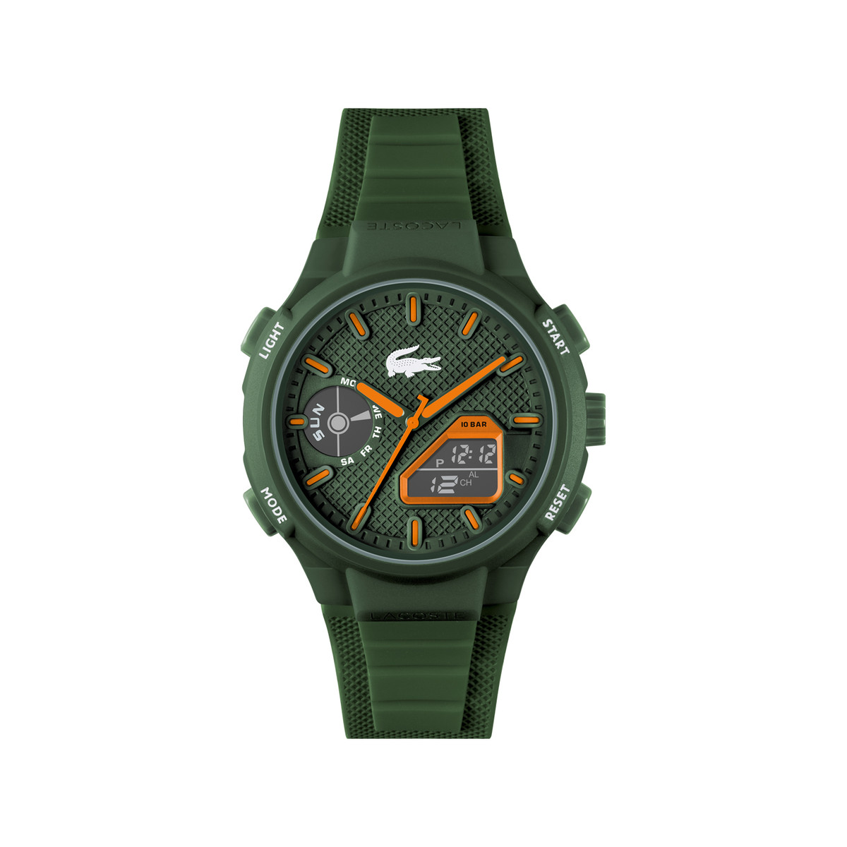 Montre LACOSTE l33-x homme bracelet silicone vert