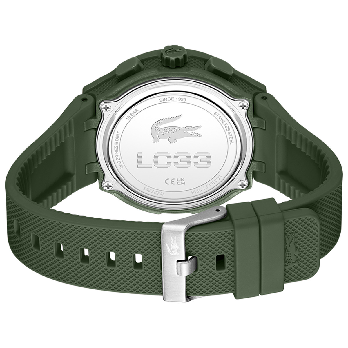 Montre LACOSTE l33-x homme bracelet silicone vert - vue 3