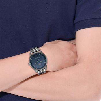 Montre LACOSTE lisbon homme bracelet acier bleu