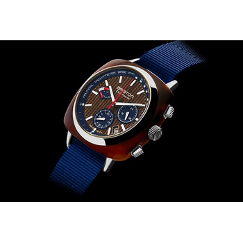 Montre BRISTON clubmaster regatta homme bracelet nylon bleu marine
