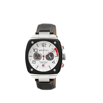 BRISTON streamliner herenhorloge zwart leren band