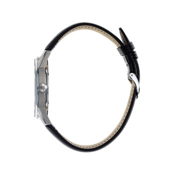 LIP analoog herenhorloge, zwarte leren band