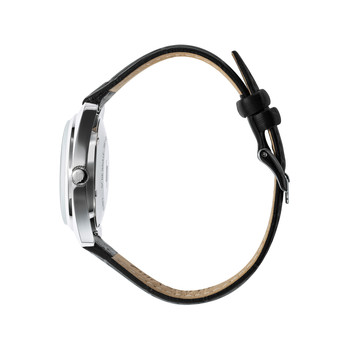 Montre LIP homme analogique, bracelet cuir noir
