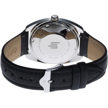 Montre LIP homme analogique, bracelet cuir noir