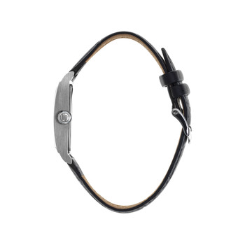 LIP analoog herenhorloge, zwarte leren band