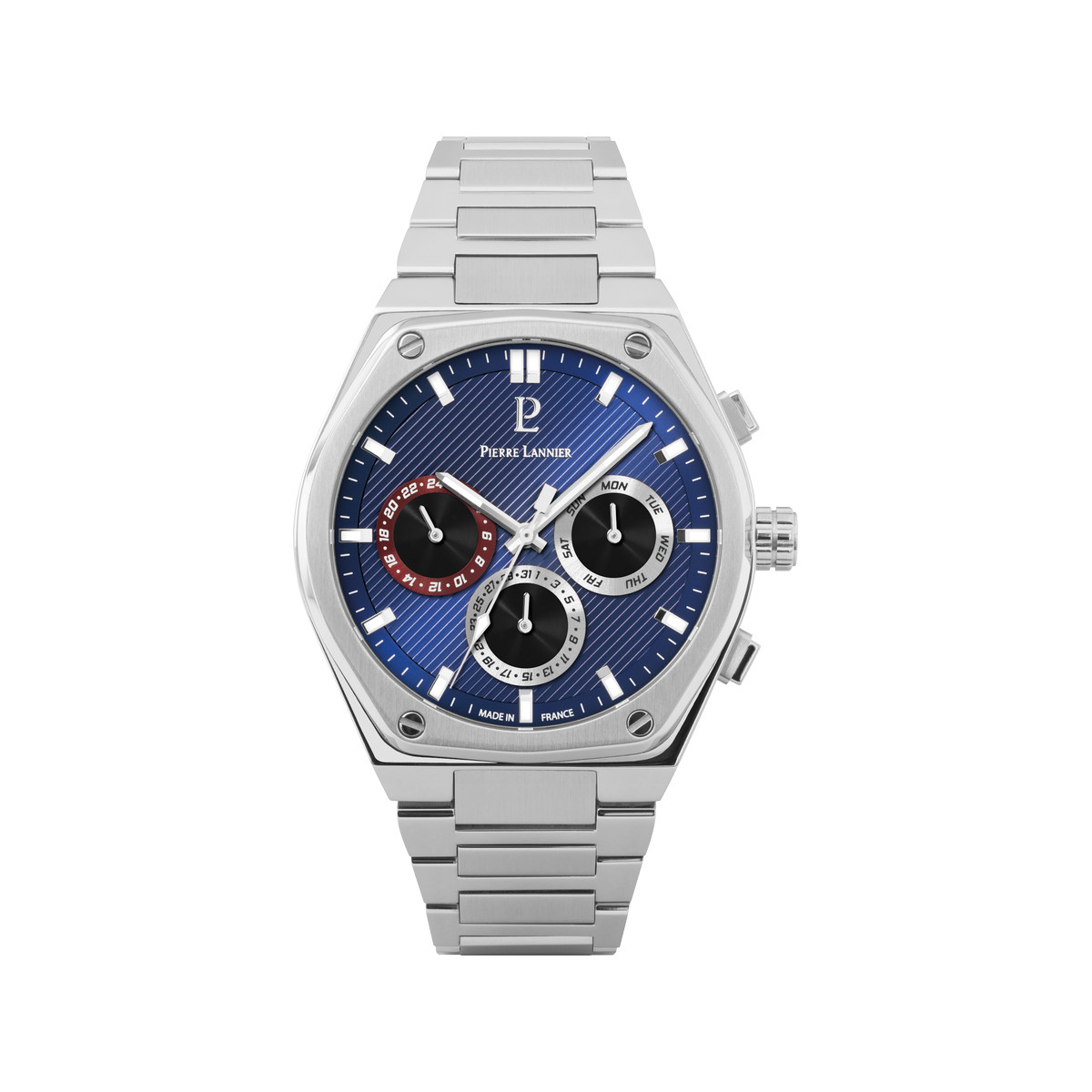 PIERRE LANNIER herenhorloge copilote stalen armband