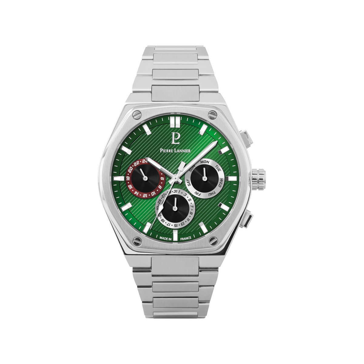 Montre PIERRE LANNIER copilote homme bracelet acier