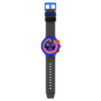 Montre SWATCH neon homme bracelet matériau biosourcé noir