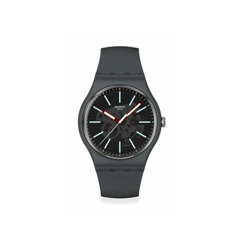 Montre SWATCH essentials homme bracelet matériau biosourcé gris