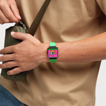 Montre SWATCH break free homme bracelet silicone vert