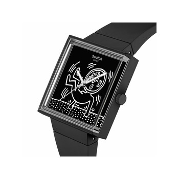 Montre SWATCH break free homme bracelet matériau biosourcé noir