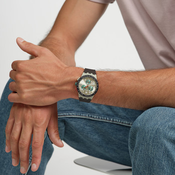 Montre SWATCH essentials homme bracelet silicone brun