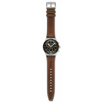 Montre SWATCH holiday collection homme bracelet cuir animal brun