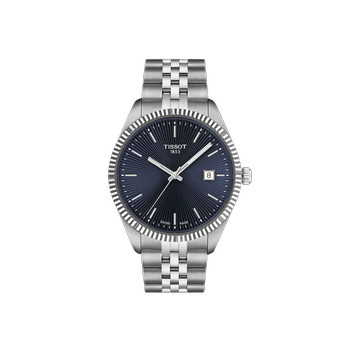 Montre TISSOT T-CLASSIC BALLADE homme cadran bleu bracelet acier inoxydable