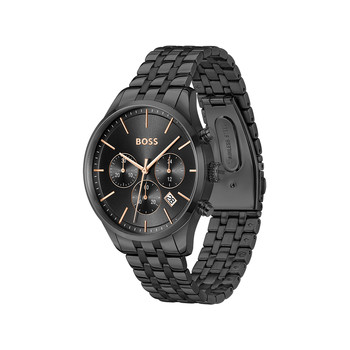 Montre BOSS Avery homme noir bracelet acier noir